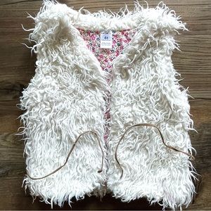 Little Girls Cotton Faux Fur Vest
